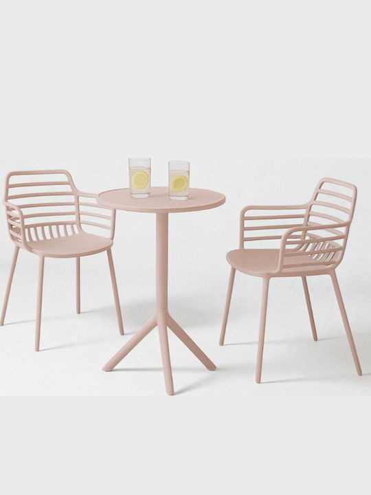 Set Sala De Mese Pentru Exterior Candy 3 Piese Roz