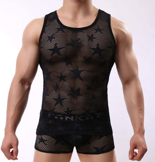 Kinksters Sexy Ανδρικό Top Μαύρο