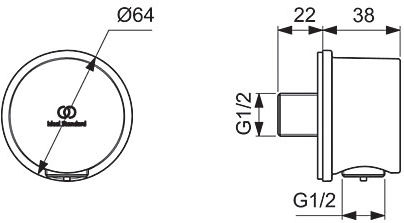 Παροχή Εντοιχισμού Ideal Standard Idealrain Family Bc808si Ασημί Χρωμέ Ματ Παροχή Εντοιχισμού Ideal Standard Idealrain Family Bc808si Ασημί Χρωμέ Ματ