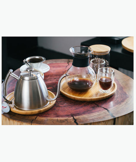 Wilmax Cafetieră cu Filtru Manual din Oțel Inoxidabil Neagră 950ml