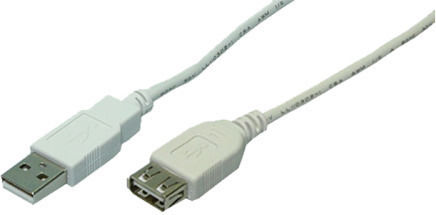 LogiLink USB 2.0 Кабел USB-A мъжки - USB-A мъжки Черен 3м CU0040