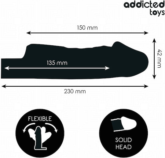 Addicted Toys Προέκταση Πέους Διάφανη 23cm