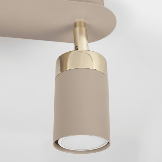 Eko Light Doppel Spot mit Fassung GU10 in Braun Farbe