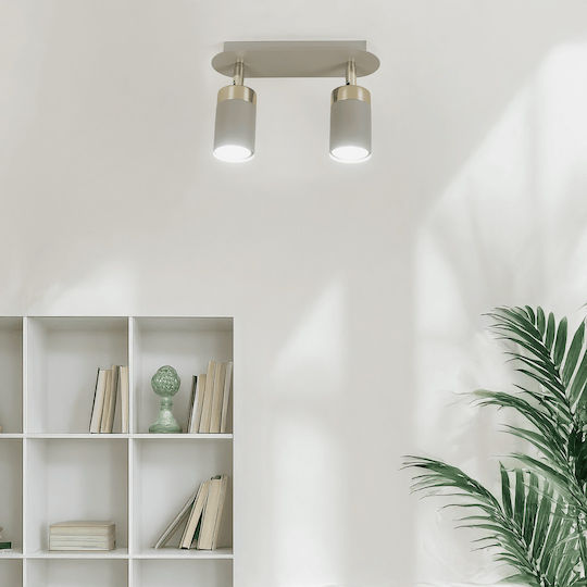 Eko Light Doppel Spot mit Fassung GU10 in Braun Farbe