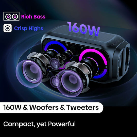 Hisense PR160 Bluetooth Speaker 30W with Battery Life up to 12 hours Black
