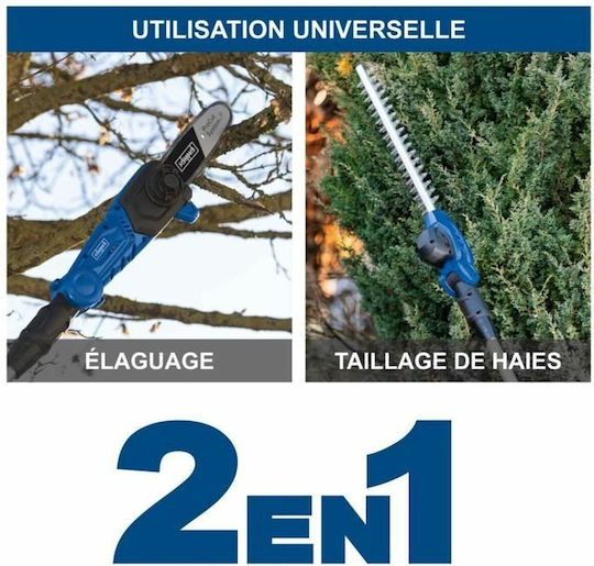 Scheppach C-PHTS410-X Garden Multi Tool Battery Solo 2 in 1 Chainsaw / Hedge Trimmer