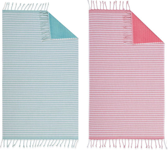 Nef-Nef Homeware Sweet Line Kids Beach Towel Pink 120x70cm
