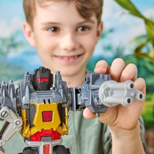 Action Figure Changes to Dino: Cyberworld Transformers Chomp & Battle Grimlock for 6+ years old Years 22.5cm.