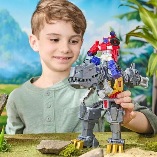 Action Figure Changes to Dino: Cyberworld Transformers Chomp & Battle Grimlock for 6+ years old Years 22.5cm.