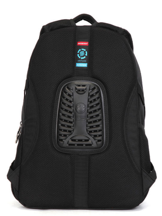 Suissewin Backpack Αδιάβροχο 30lt Μαύρο