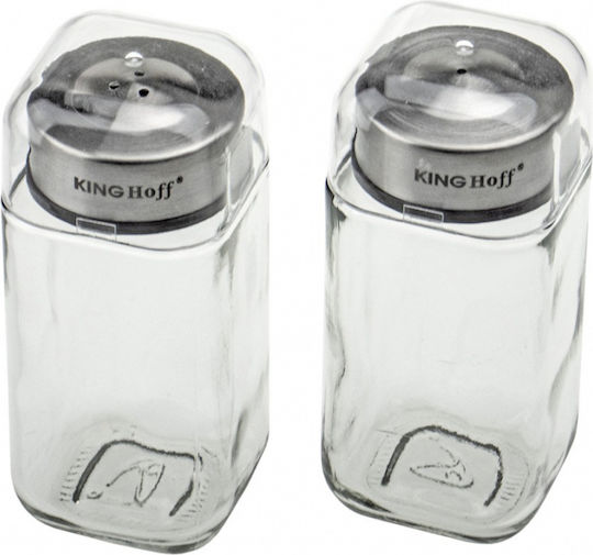 KING Hoff Salz- und Pfefferset Glas 2Stück
