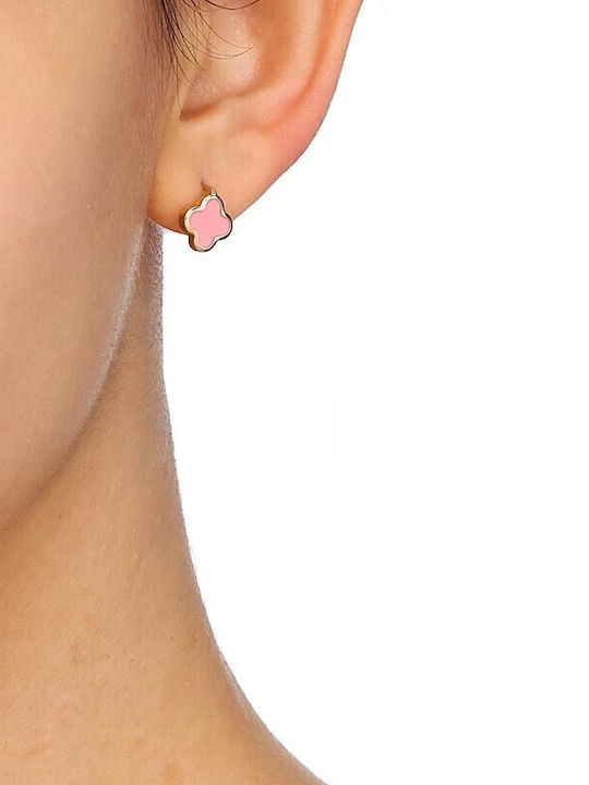 Atofio Kosmima Earrings made of Gold 9K with Stones Atofio Kosmima Earrings made of Gold 9K with Stones