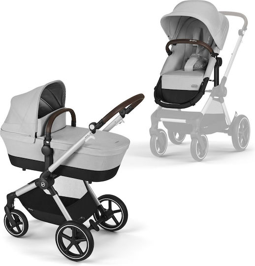 Cybex Eos Lux Ρυθμιζόμενο Καρότσι 2 σε 1 Kατάλληλο για Nεογέννητο Lava Grey 13kg