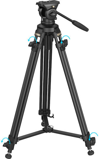 SmallRig Trepied Video Din Aluminiu Cu Cap Hidraulic Și Sarcină Maximă 5kg Până La 185cm