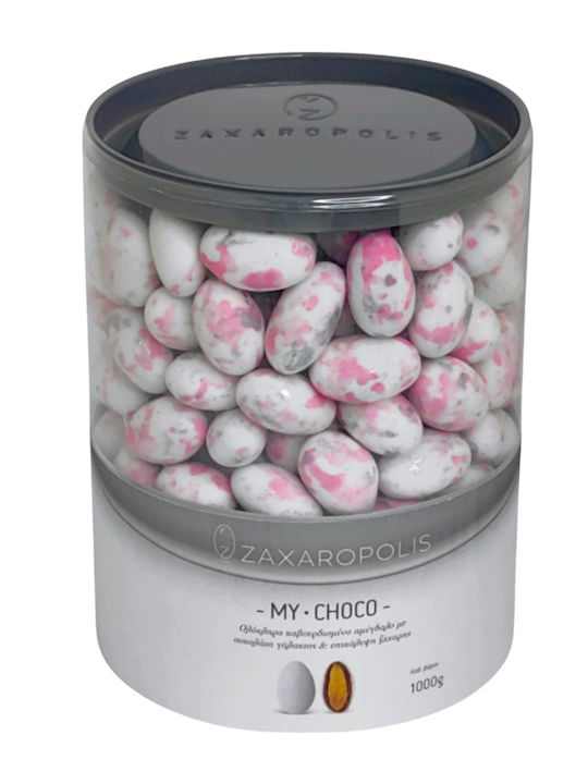 Zaxaropolis Κουφέτα Αμυγδάλου My Choco σε Σχήμα Κλασικό με Γεύση Φράουλα Ροζ 1000gr