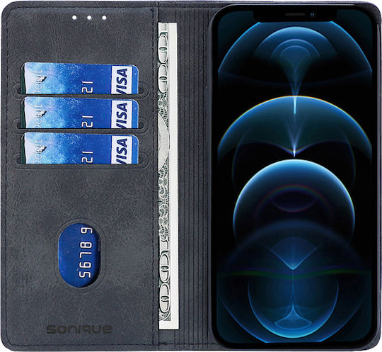 Калъф Портмоне Vintage Magnet Wallet Sonique Realme GT 7 Pro 5G Черен