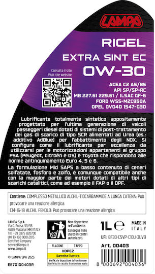 Lampa Rigel Synthetic Car Oil 0W-30 1lt