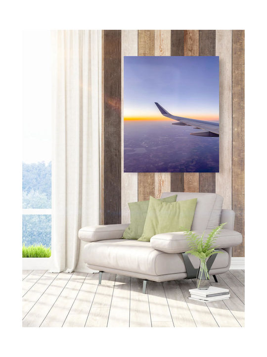 Panou Aripă Avion Peste Orizontul Răsăritului 100x150
