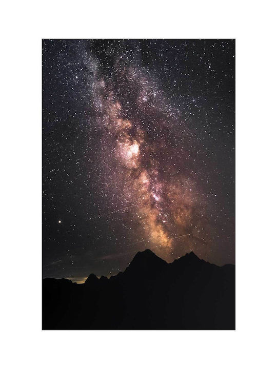 Панел Starry Night Sky Over Mountains Еднасър Нощно Небе Над Планини 70x100