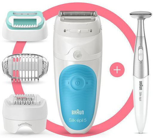 Braun Silk Epil 5 Epilier-Set Epilierer für das Bikini / Gesicht / Körper SE5810