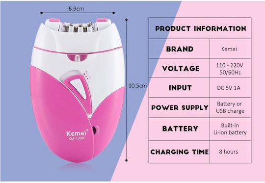 Kemei Αποτριχωτική Μηχανή Epilator για το Σώμα KM-189A