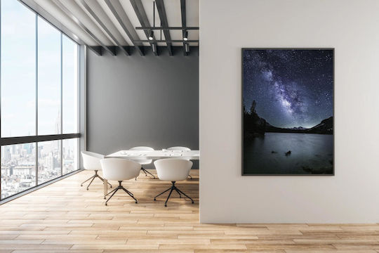 Panou Starry Night Over A Lake Un Singur Exemplar Pictură În Ulei 60x90