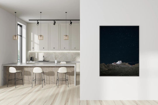 Πίνακας Starry Nightscape Over Monastery Έναστρο Νυχτερινό Τοπίο Πάνω Μοναστήρι 50x80