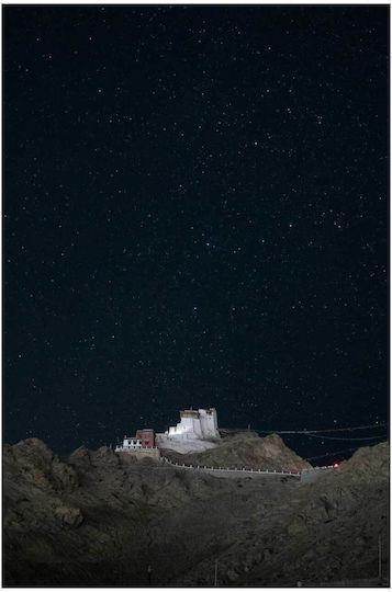 Πίνακας Starry Nightscape Over Monastery Έναστρο Νυχτερινό Τοπίο Πάνω Μοναστήρι 50x80
