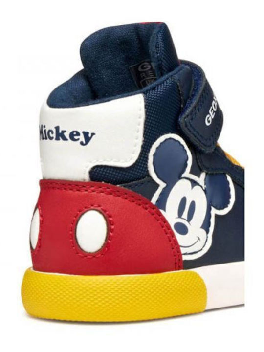 B GISLI Kinder Sneakers Hoch mit Klettverschluss Blau