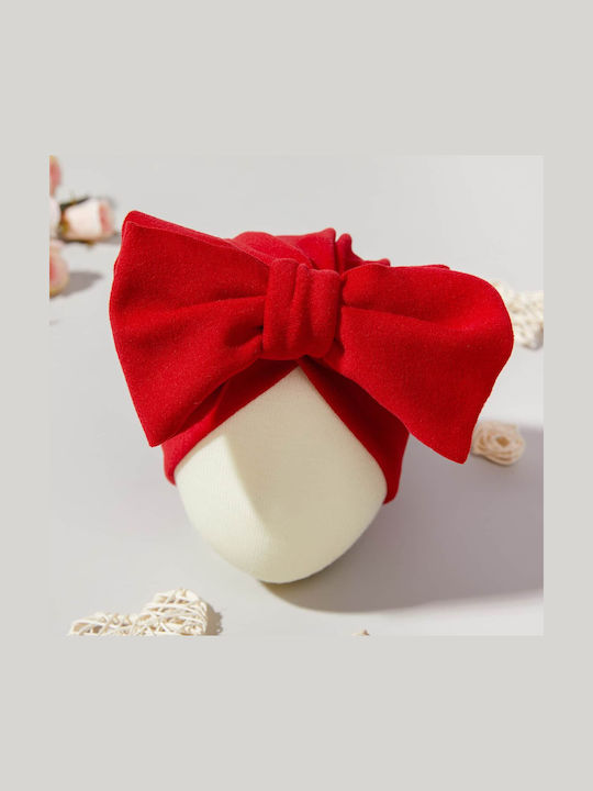 Turban Velur Culoare Full Face Roșu