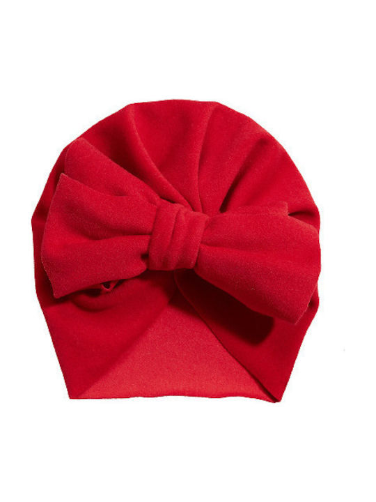 Turban Velur Culoare Full Face Roșu