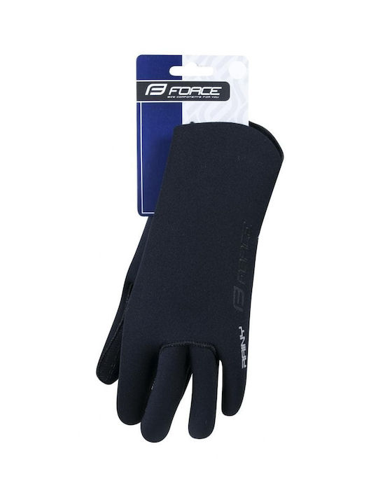 Force Rainy Full Finger Cycling Gloves Adults Black