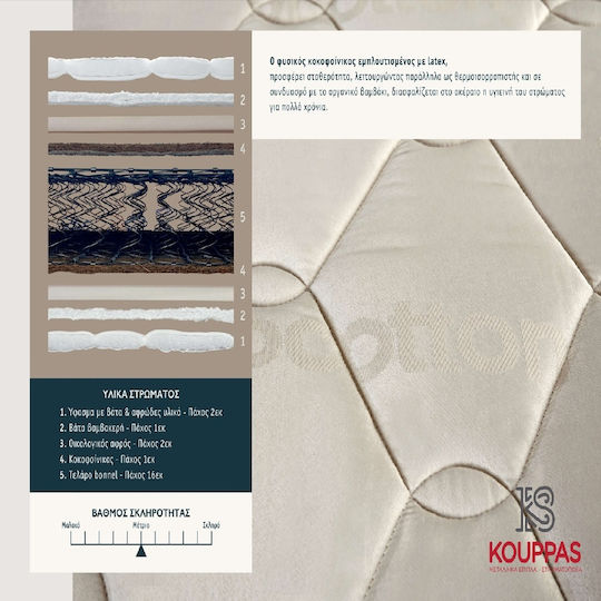 KS Kouppas Halb-Doppel Ergonomisch Matratze Schaum 120x190cm