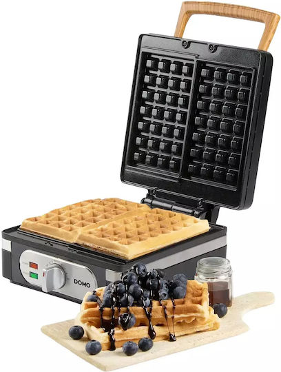 Domo Waffle Maker for Rectangular Waffles 2 Number of Waffles 1400W