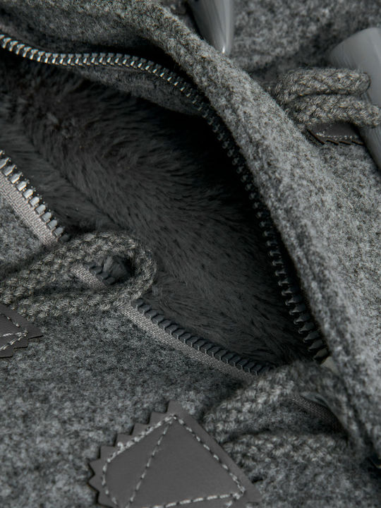 Kids' Coat with Hood Gray