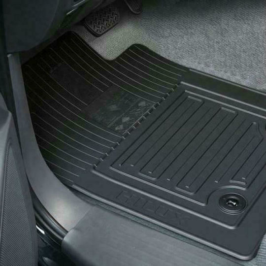 Toyota Genuine Rubber Car Mats Set Hilux Double Cab Without Heat Conductor 11'-14' Driver Passenger 2 Rear