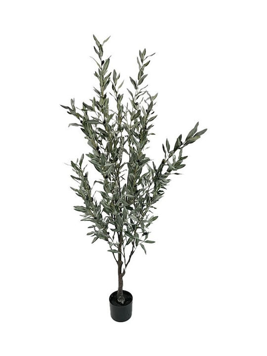 Декоративно Растение Olive Tree Ii В Саксия Inart Зелено PP Височина 160см