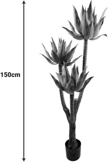 Decorative Plant Lotus Potted Inart Green Pp H150cm Decorative Plant Lotus Potted Inart Green Pp H150cm