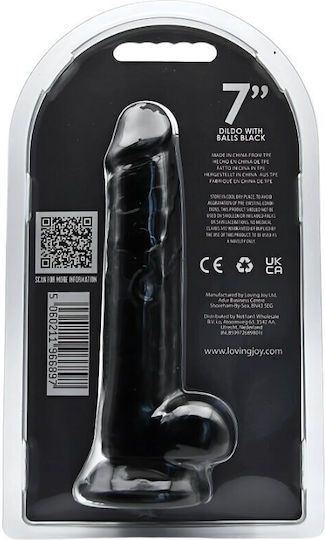 Loving Joy Realistisches Dildo mit Hoden Schwarz