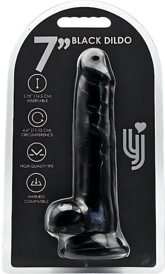 Loving Joy Realistisches Dildo mit Hoden Schwarz