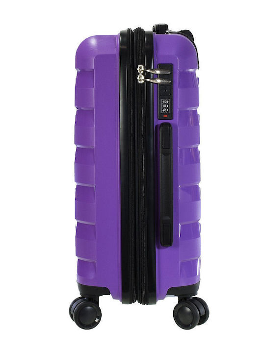 Seagull Cabin Travel Suitcase Hard Purple with 4 Wheels Height 55cm SG180-55-Purple