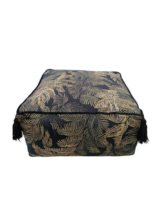 Bean Bag Stool Green-Black 45x45x33cm