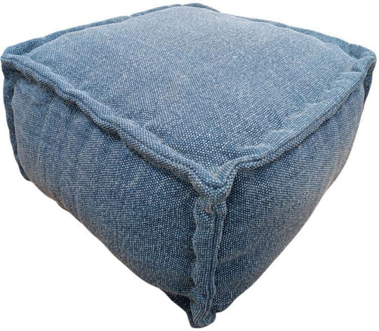 Bean Bag Bolster Poof Blue 50x50x35cm