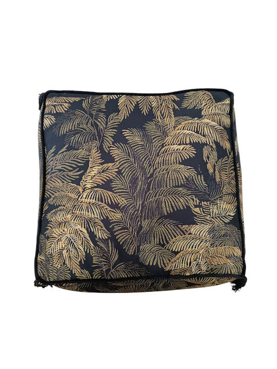 Bean Bag Stool Green-Black 45x45x33cm
