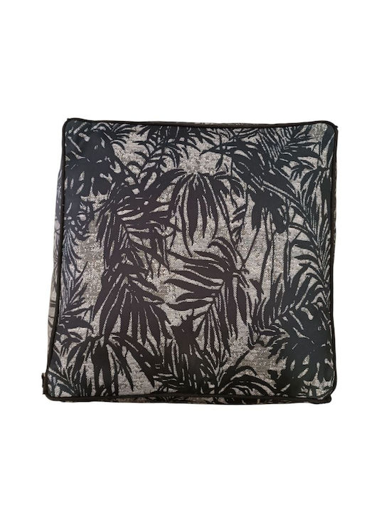 Πουφ Nackenrolle Grey-Black 45x45x33cm