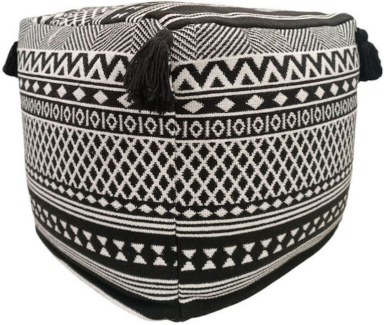 Bean Bag Chair Multifunctional Waterproof White-Black 40x40x40cm