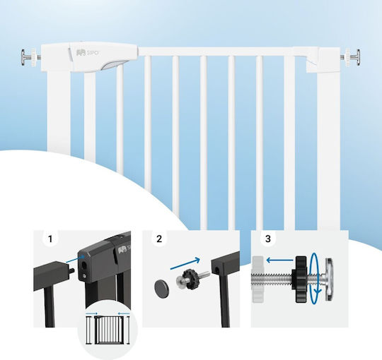 Sipo Security Door with Screws, βιδωτό, βιδωτο made of Metal in White Color 1pcs