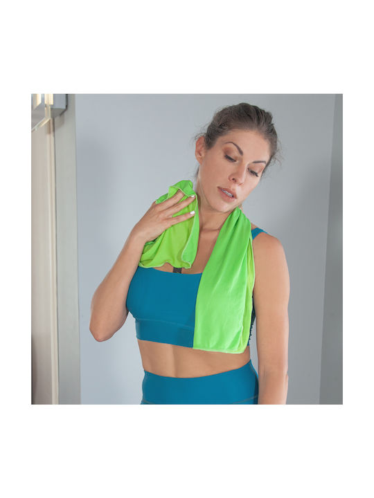 AMILA Microfiber Green Gym Towel 100x50cm