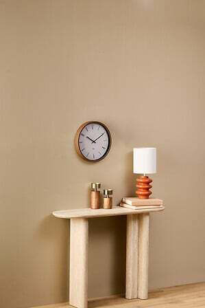 Atmosphera Wall Clock Wooden White Ø35cm
