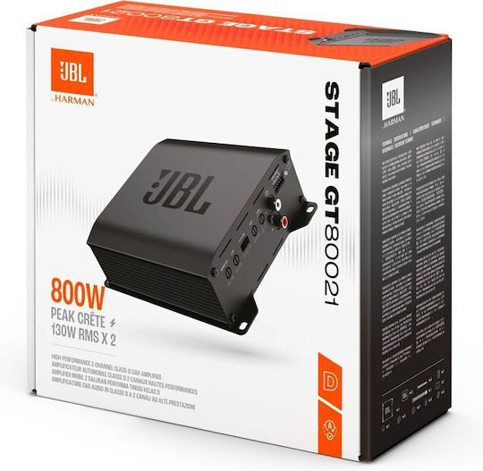 JBL Stage GT 80021 Auto Verstärker - 800W 2-Kanal Endstufe Mit Filtern